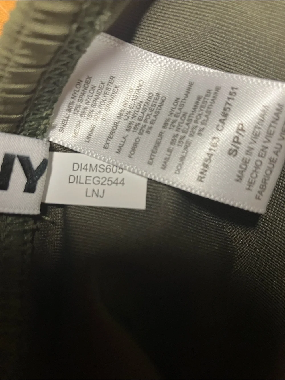 DKNY Convertible U-Wire Bandeau One Piece Swimsuit, Small, Moss Texture - Picture 8 of 11
